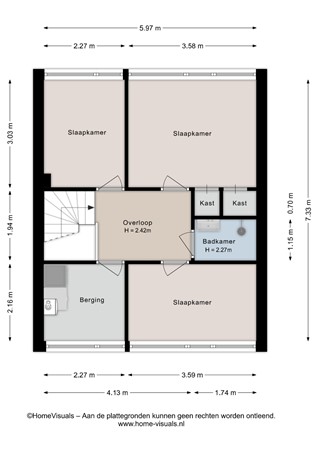 Floorplan - Resedastraat 6, 7906 LG Hoogeveen